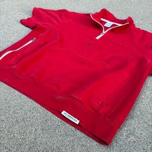 Red Half-Zip Pullover